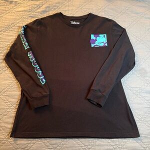 Disney Tokyo Mickey Mouse Long Sleeve Black Kanji Graphic T-Shirt Mens XL